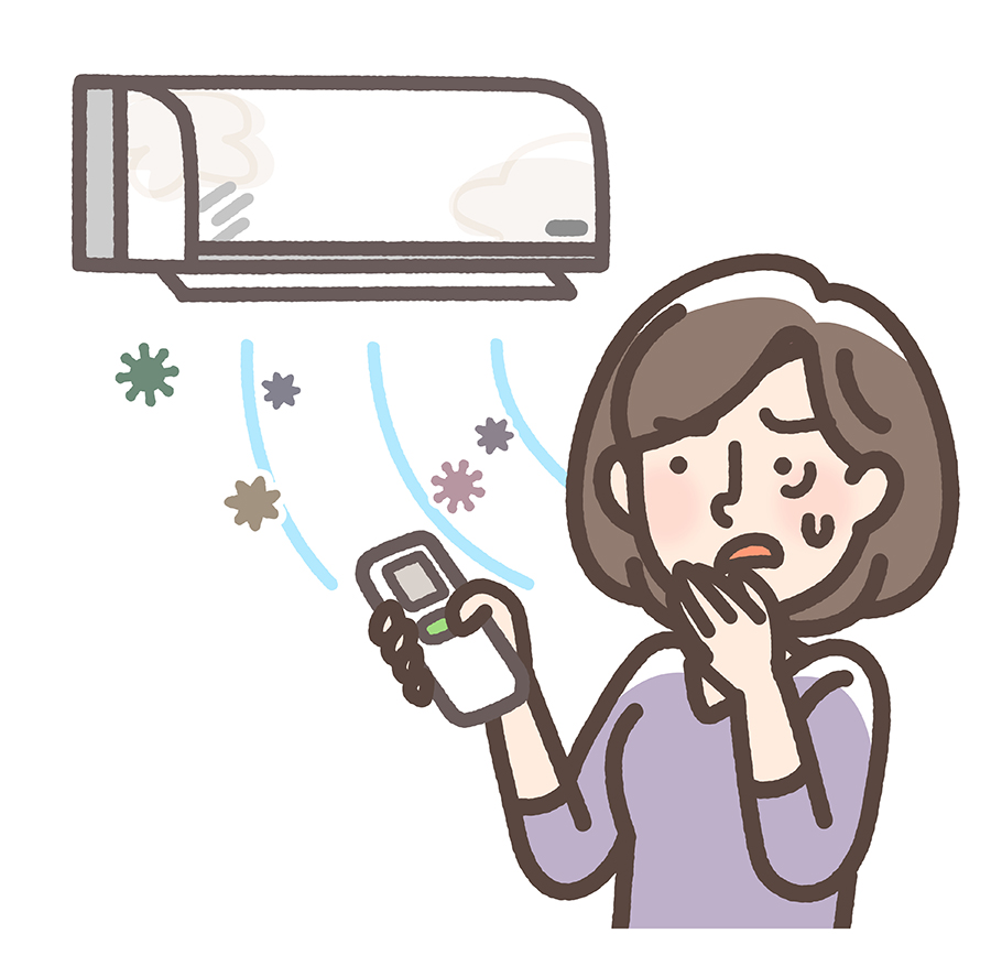 coughing near the AC